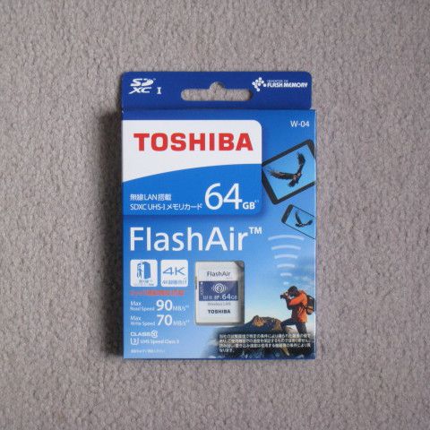 東芝のSDカード FlashAir W-04 64GB SD-UWA064Gの評価