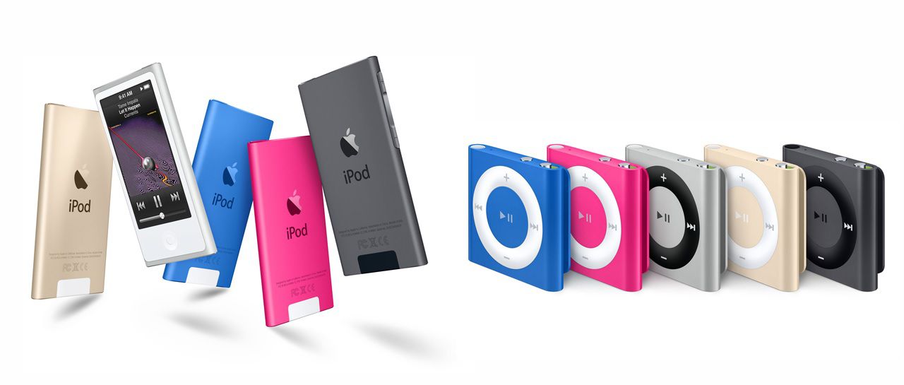 iPod nanoとshuffleの画像